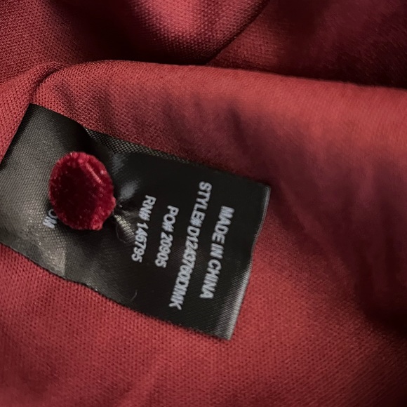 Lulu’s Love Me Always Burgundy Crocheted Lace Velvet Shift Dress - Picture 9 of 10